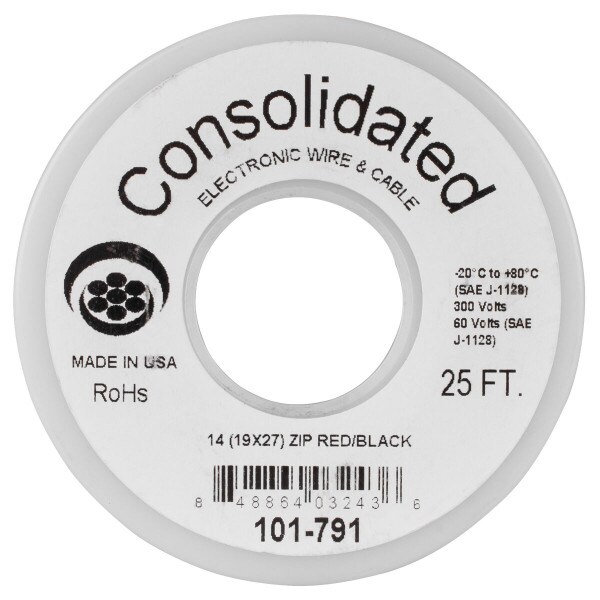Main product image for Consolidated 25 ft. 14 AWG Power Speaker Wire (Re 101-791